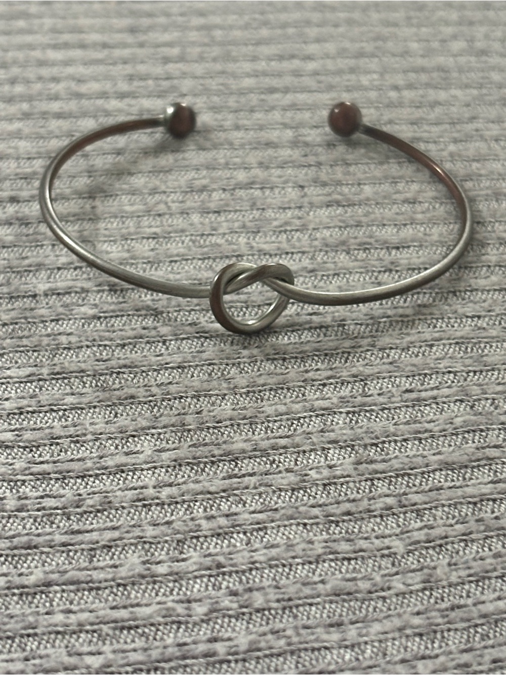 Vintage silver tone adjustable knot bracelet